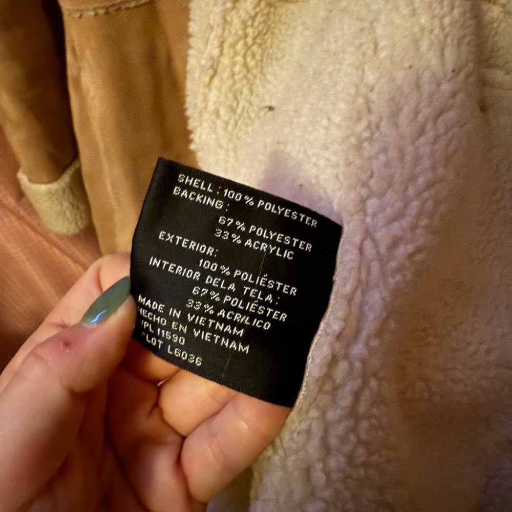 Weatherproof Tan Shearling Jacket - Picture 3 of 5